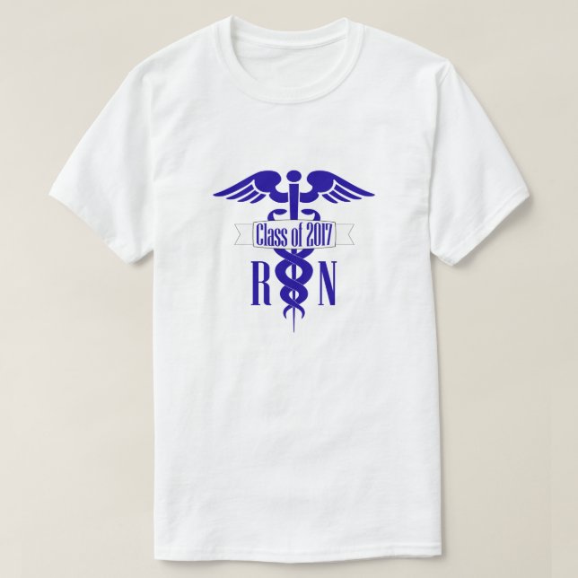 Nursing School Graduation Class of 2017 Graduate T-Shirt (Design Front)