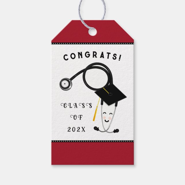 Nursing School Graduation Gift Tags (Front)