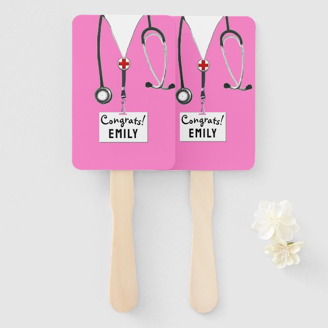 Nursing School Graduation Hand Fan (Front and Back)