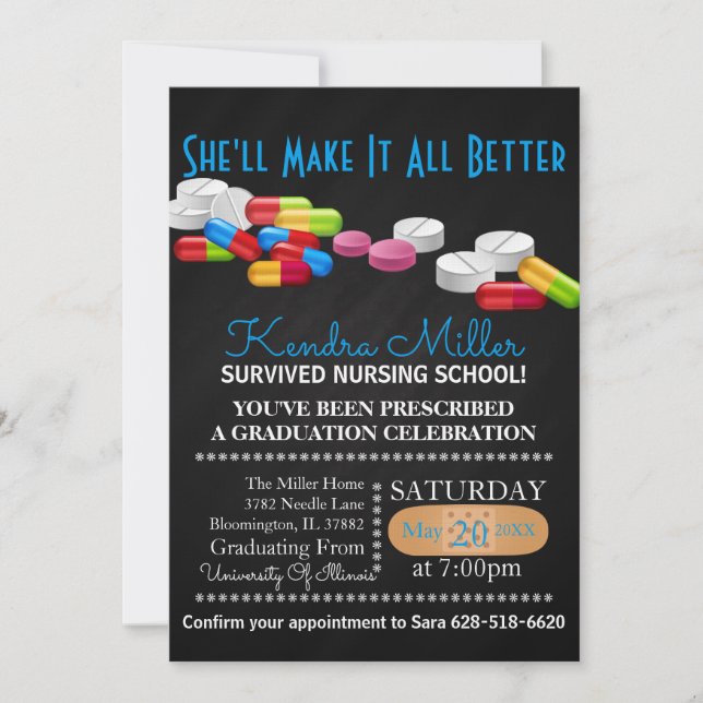 Nursing School Graduation Invitation (Front)