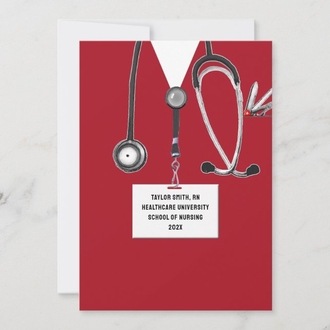 nursing school graduation invitation (Front)