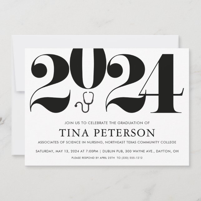 Nursing School Graduation Invitation (Front)