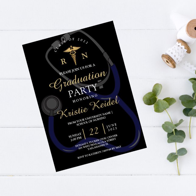 Nursing School Graduation Invitation (Creator Uploaded)