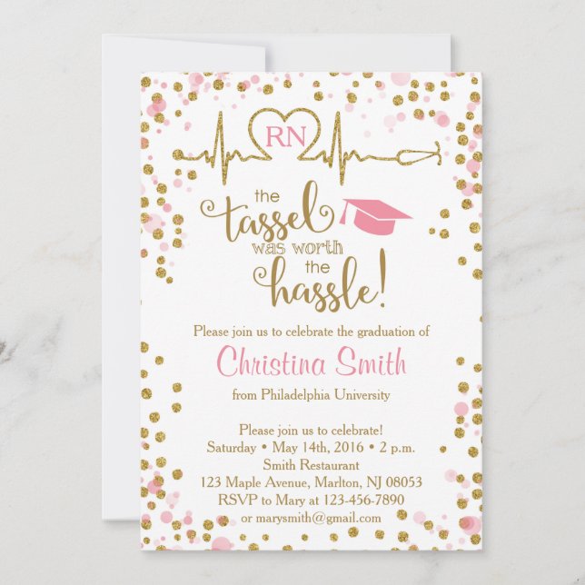 Nursing School Graduation Invitations (Front)