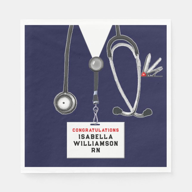 Nursing School Graduation Napkin (Front)