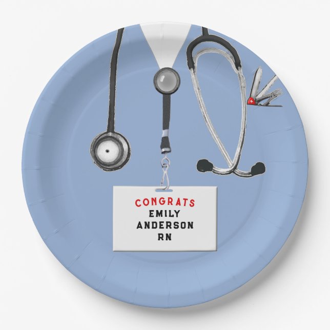 Nursing School Graduation Paper Plate (Front)