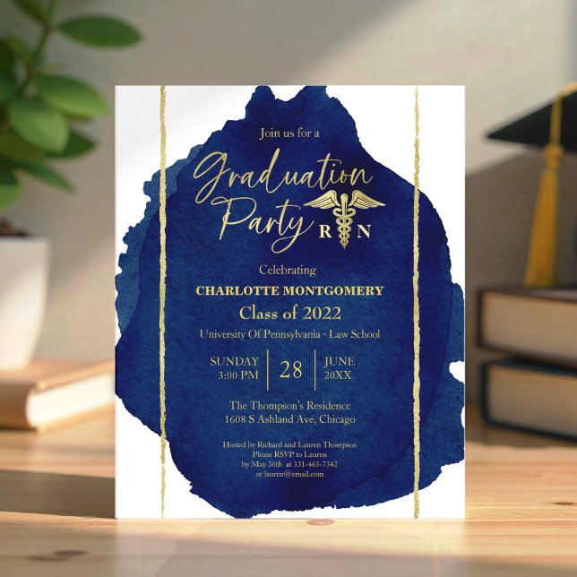 Nursing School Graduation Party Budget Invitation (Creator Uploaded)