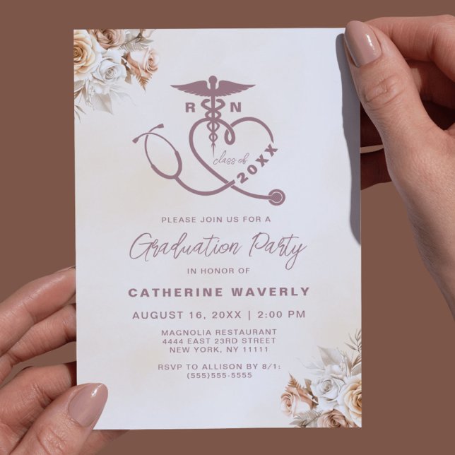 Nursing School Graduation Party Invitation (Creator Uploaded)