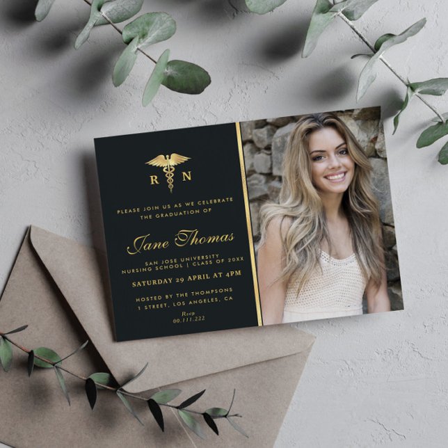 Nursing school graduation party Invitation card (Creator Uploaded)
