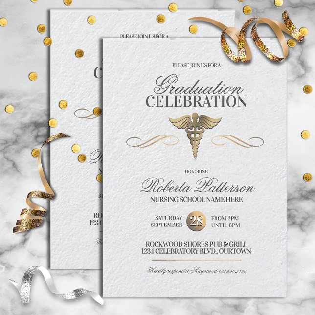 Nursing School Graduation Party Invitations (Creator Uploaded)