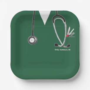 Nursing School Graduation Party Paper Plate