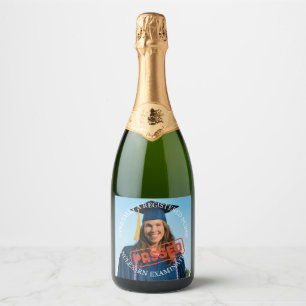 nursing school graduation party, pass nclex exam sparkling wine label