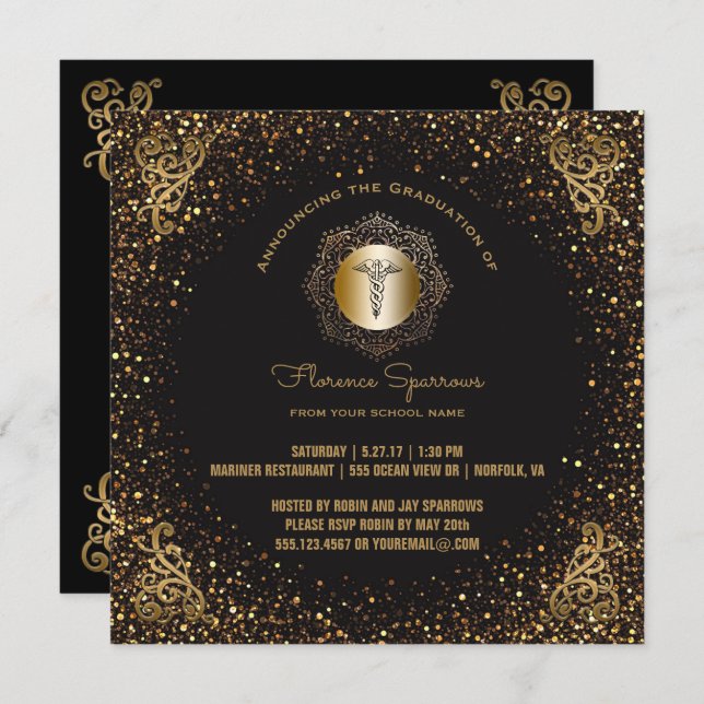 Nursing School Graduation Party | Pinning Ceremony Invitation (Front/Back)
