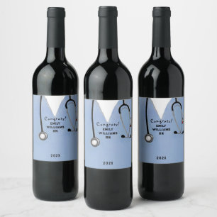Nursing School Graduation Party Wine Label