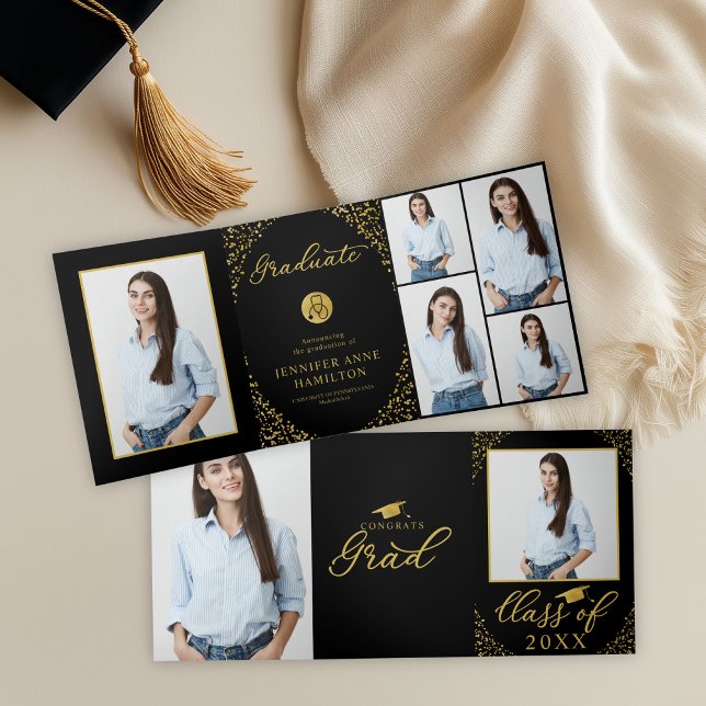 Nursing School Photo Grad Announcement Cards (Creator Uploaded)