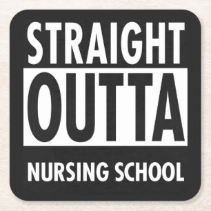 Nursing School Square Paper Coaster