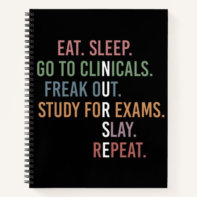 Nursing School student Future Nurse RN Gifts Notebook (Front)