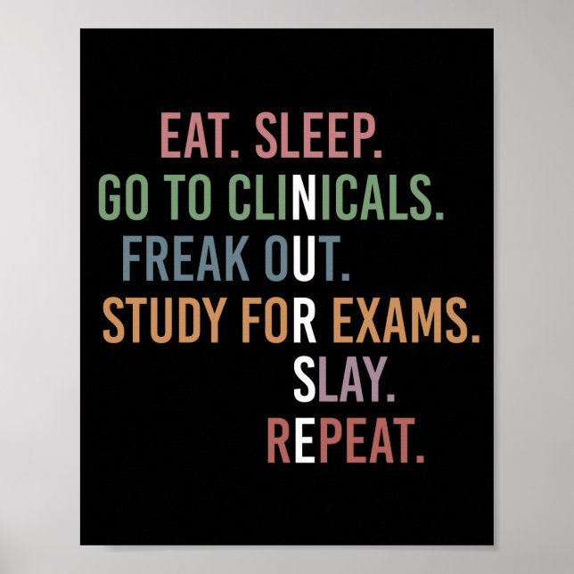 Nursing School student Future Nurse RN Gifts Poster (Front)