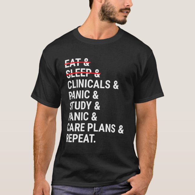 Nursing School Student Nurse T-Shirt (Front)