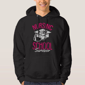 Nursing School Survivor 2022 Graduation Nurse Grad Hoodie
