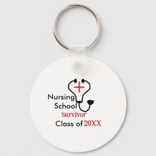 Nursing School survivor class of 20XX medical nurs Key Ring
