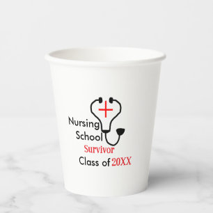 Nursing School survivor class of 20XX medical nurs Paper Cups