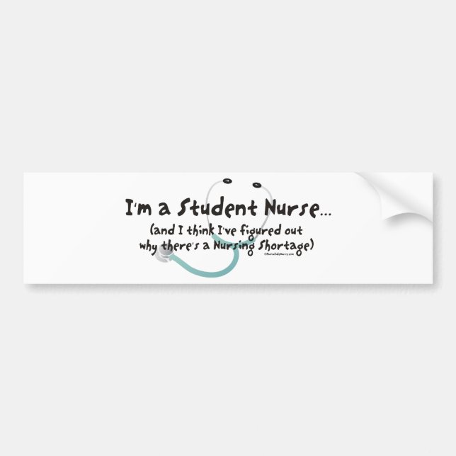 Nursing Shortage Bumper Sticker (Front)