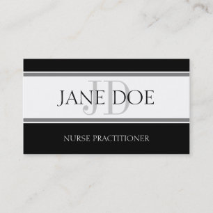 Nursing Stripes White Business Card