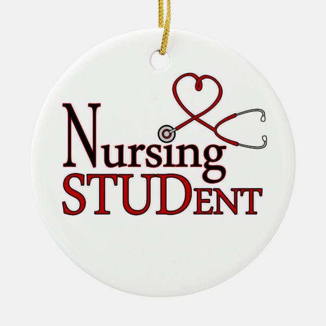 Nursing Student Ceramic Tree Decoration (Front)