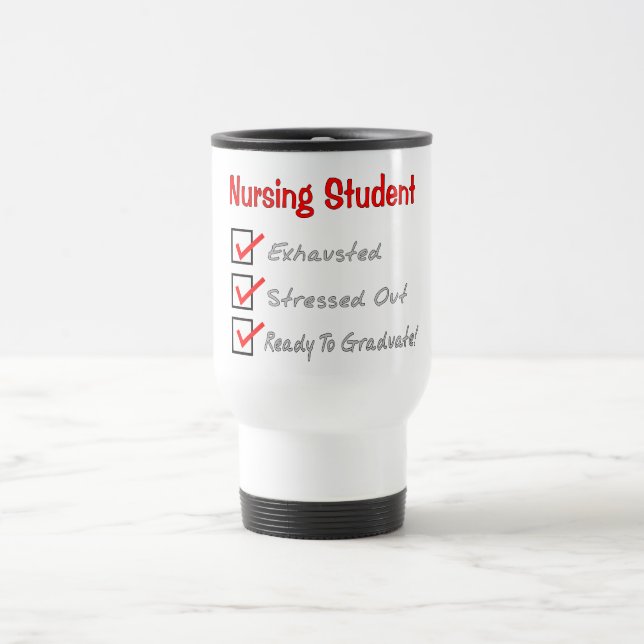 Nursing Student "Check Mark" T-Shirts & Gifts Travel Mug (Center)