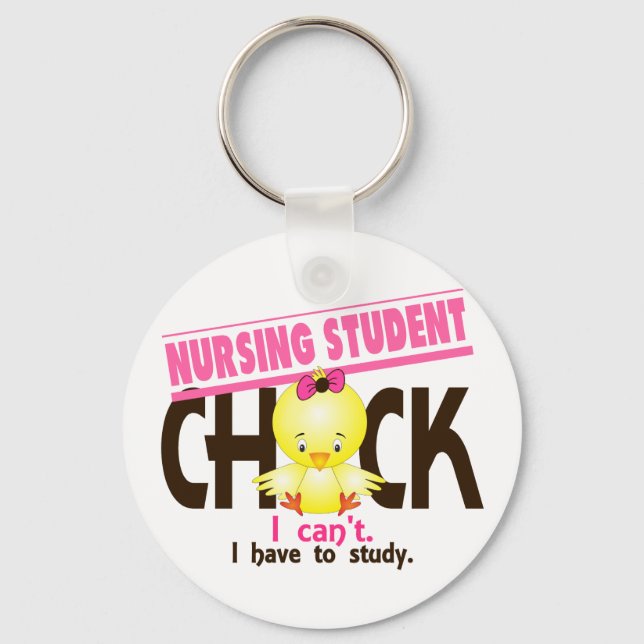 Nursing Student Chick 1 Key Ring (Front)