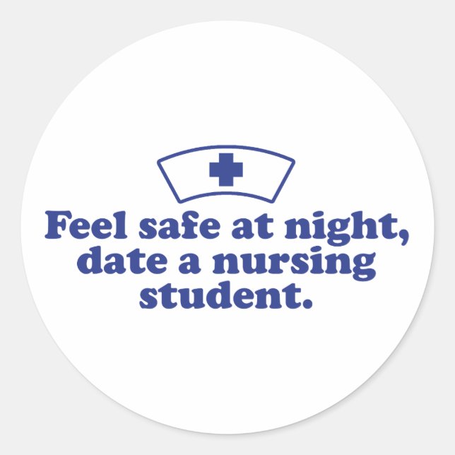 Nursing Student Classic Round Sticker (Front)