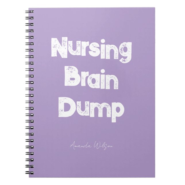 Nursing Student College Study Minimalist Lavander  Notebook (Front)