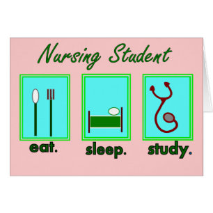 nursing student eat sleep study