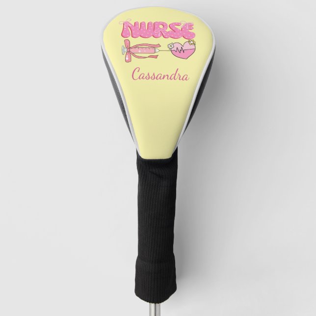 Nursing Student School Future Nurse Name Gift Golf Head Cover (Front)