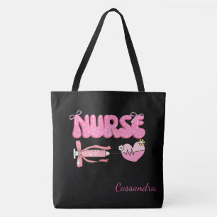 Nursing Student School Future Nurse Name  Gift Tote Bag