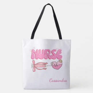 Nursing Student School Future Nurse Name Gift Tote Bag