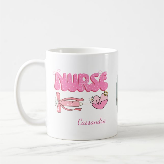 Nursing Student School Future Nurse Photo Name  Coffee Mug (Left)