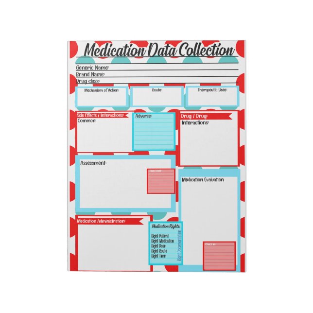 Nursing Student Skills Template Notepad (Rotated)
