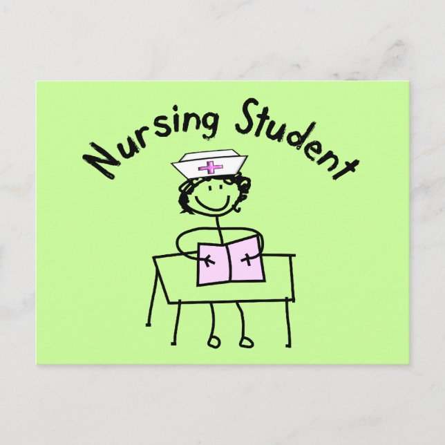 Nursing Student Stick Lady Gifts Postcard (Front)