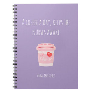 Nursing Student Study Minimalist Gift Class Purple Notebook