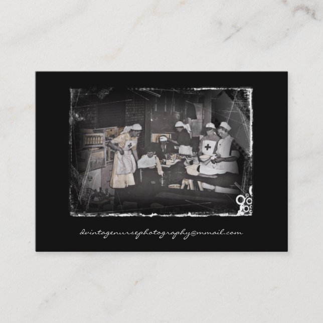 Nursing the Wounded WWI Business Card (Front)