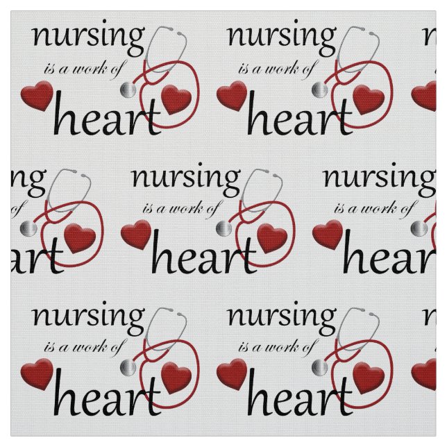 Nursing Work of Heart Nurse Fabric (Swatch)