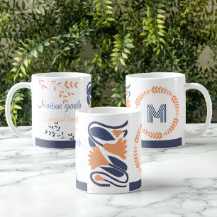 Nurture & Bloom:Personalised Monogram Coffee Mug