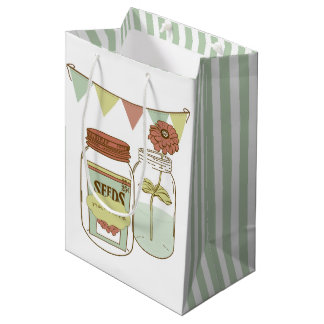 Nurture mason jar and banner giftbag medium gift bag