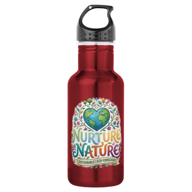 Nurture Nature. 532 Ml Water Bottle (Front)