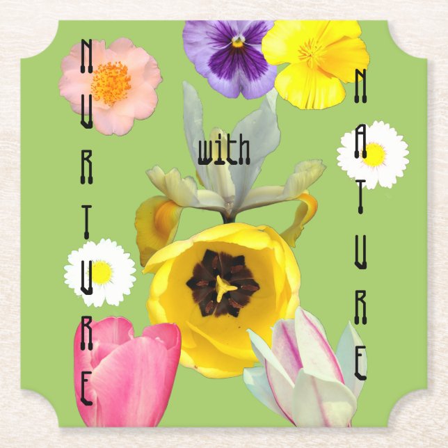 Nurture with Nature  Paper Coaster (Front)