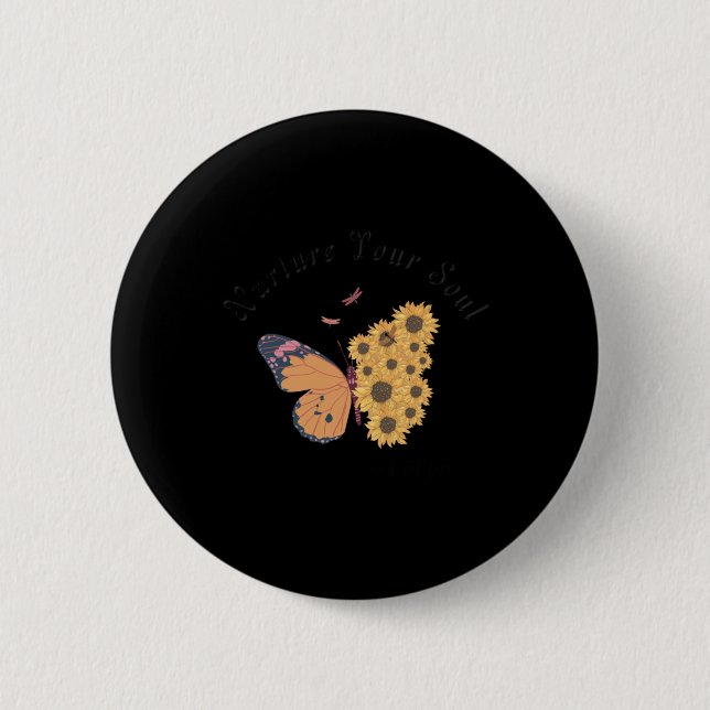 Nurture Your Soul Sticker  6 Cm Round Badge (Front)