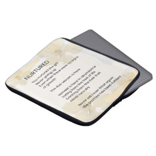 Nurtured Uplifting Encouragement Poem Poetry Laptop Sleeve