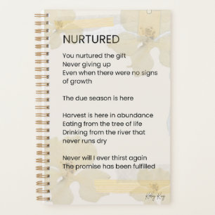 Nurtured Uplifting Encouragement Poem Poetry Planner